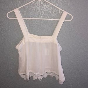 White cropped tank top